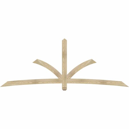 Ekena Millwork Davenport Rough Sawn Timber Gable Bracket, Douglas Fir, 108"W x 40"H x 2"D x 4"F, 9/12 Pitch GBW108X40X0204DAV00RDF
